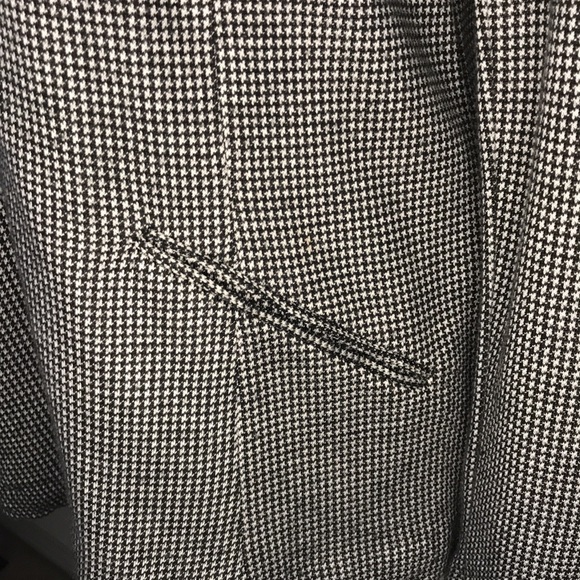 VTG 80's Houndstooth Knit Zip-Up Fitted Jacket Sz 8 - Picture 6 of 9